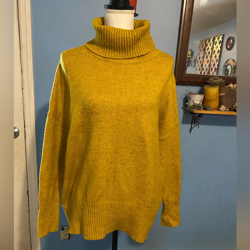 William Rast, Mustard, Cowl Neck, Sweater